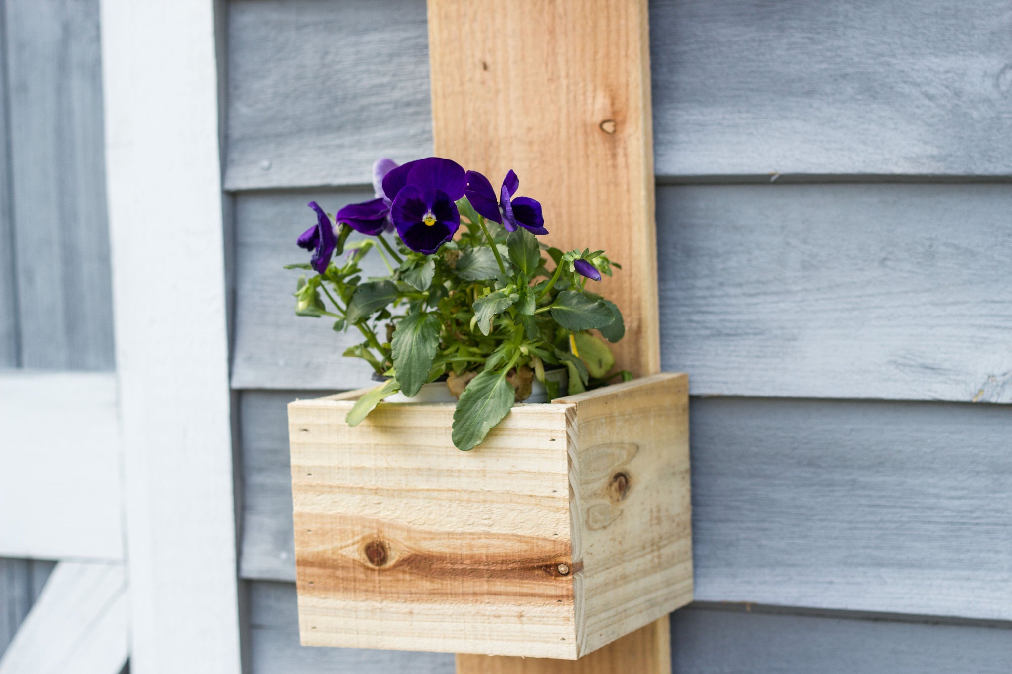 hanging planter boxes Hanging Cedar Planter Special Walnut
