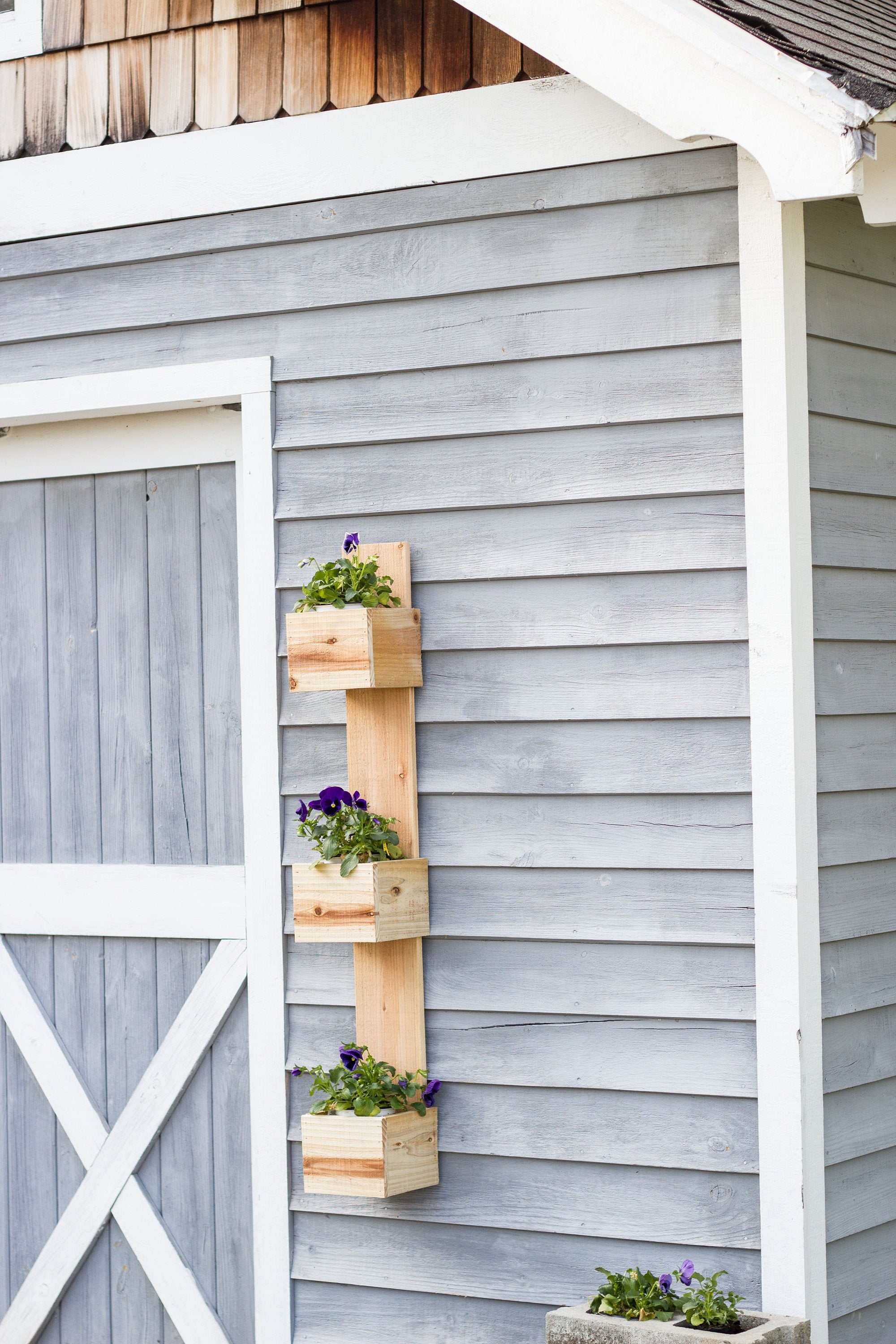 hanging cedar planter box Hanging Cedar Planter Special Walnut