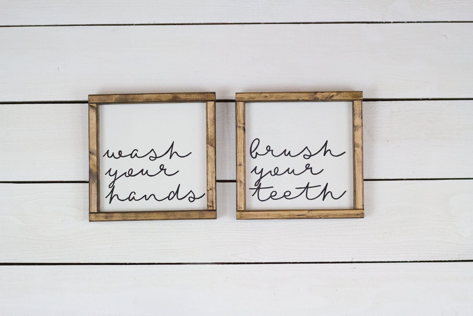 Wash Your Hands Sign Brush Your Teeth