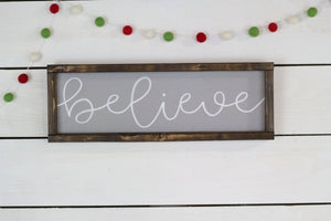 believe Christmas Sign