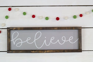 believe Christmas Sign