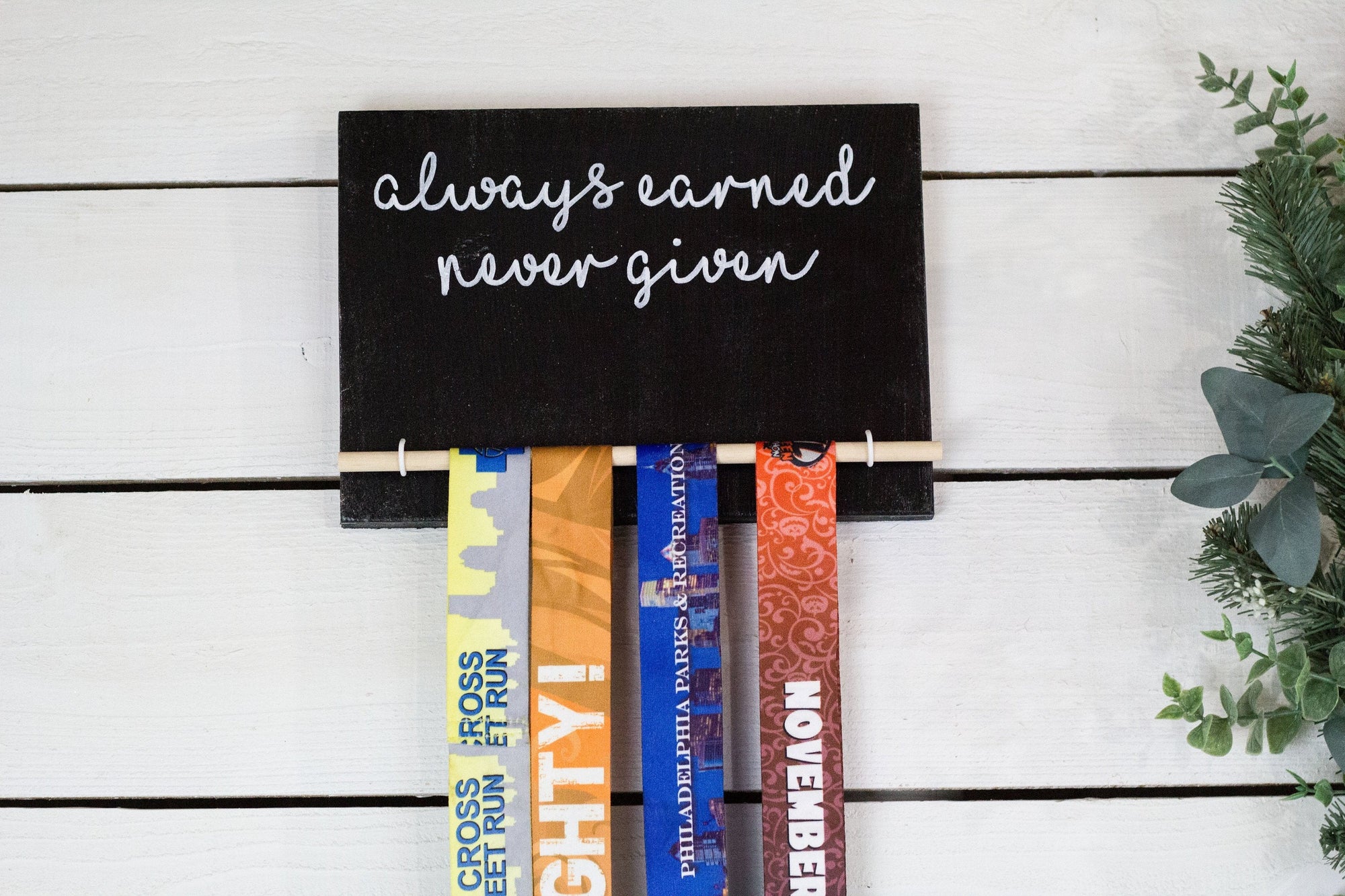 always earned never given Race Medal Display (Small)