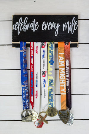 Celebrate Every Mile Wall Mounted Race Medal Display