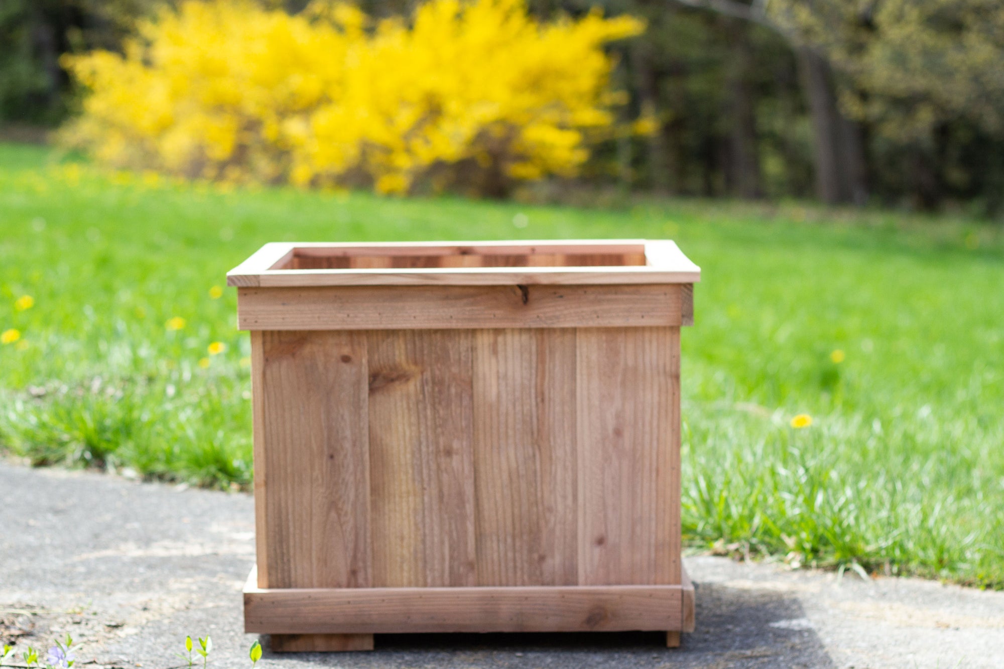 Outdoor Cedar Planter Unstained Cedar / 19.5 x 19.5 x 17.5