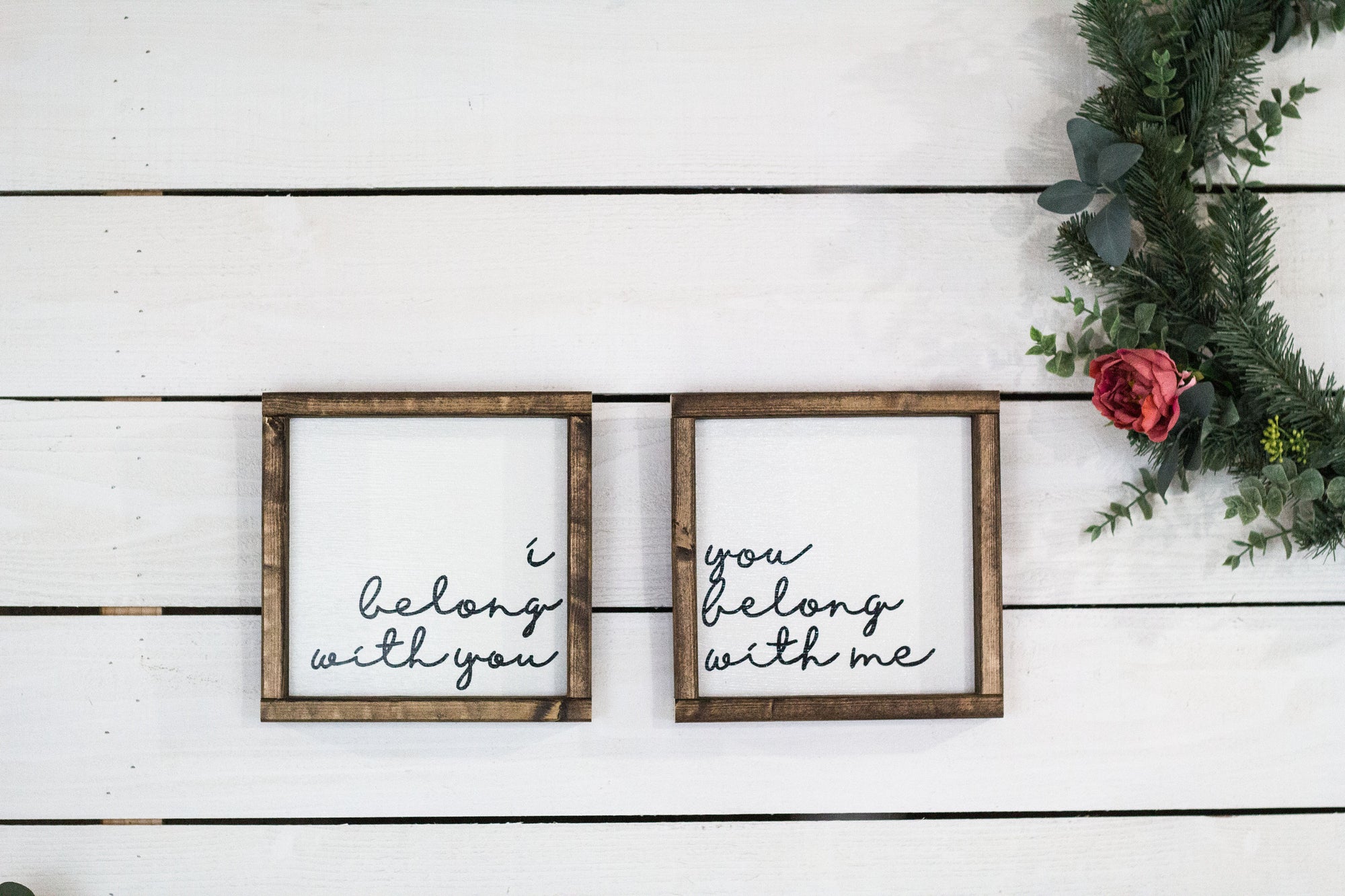 i belong with you, you belong with me, Set of 2 Wood Signs