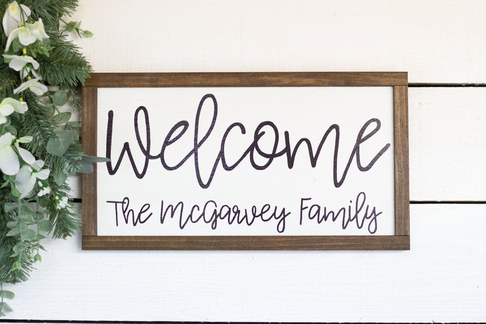 Welcome Custom Family Name Wood Sign