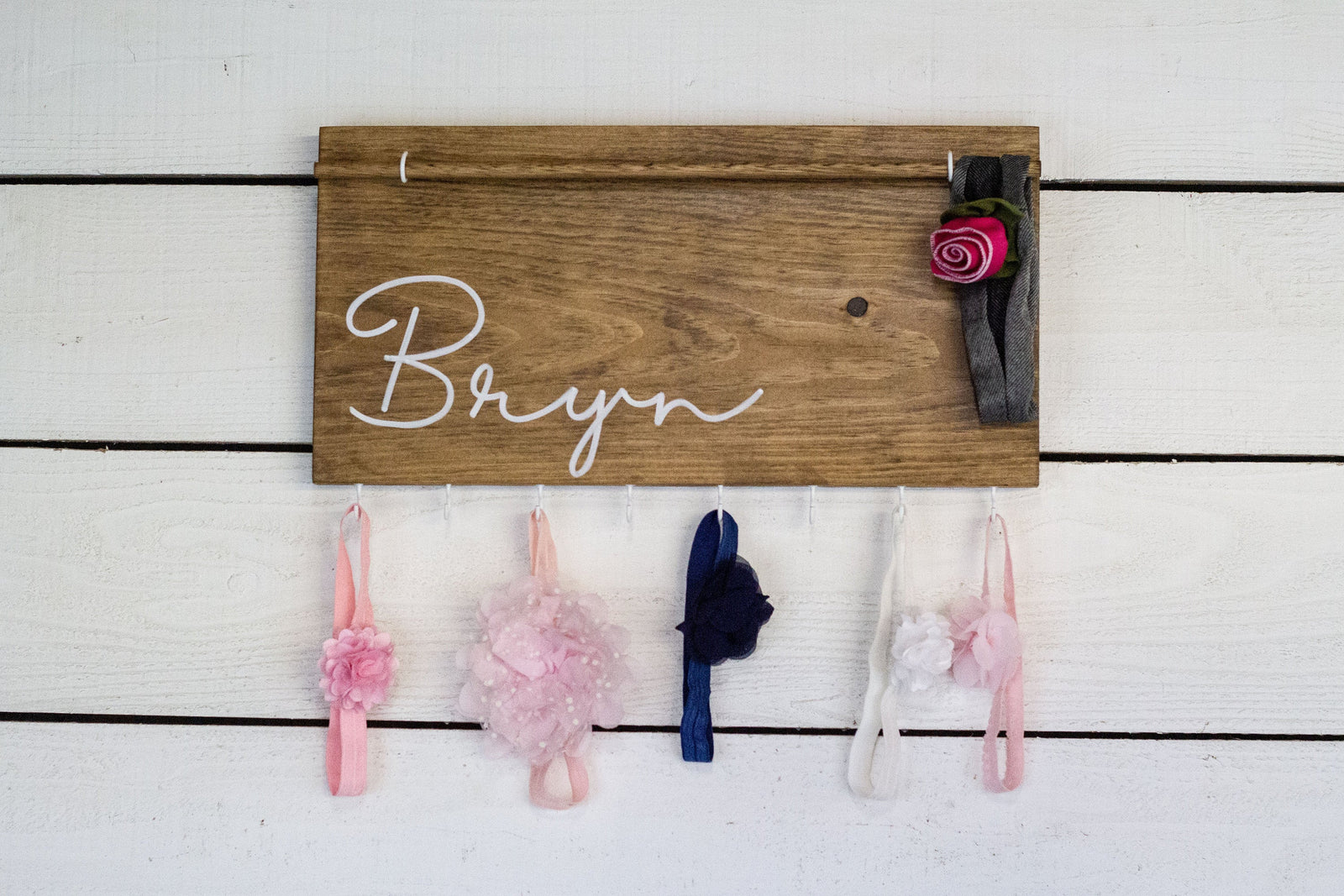 Personalized Wall Mount Headband Holder