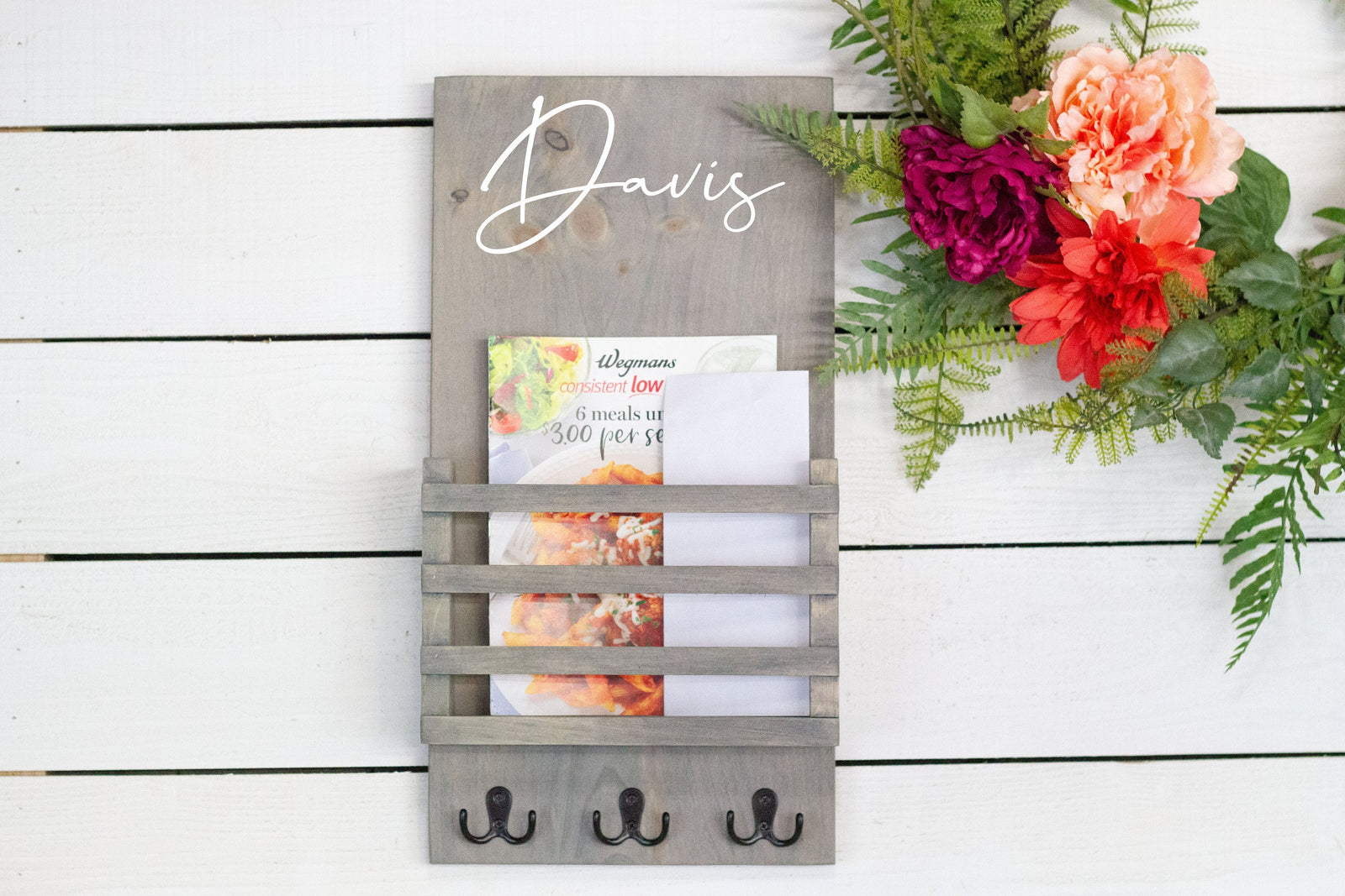 Wall Mounted Key and Mail Holder