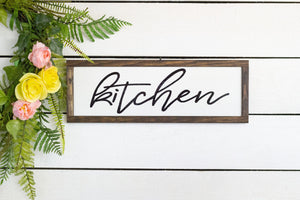 kitchen Wood Sign