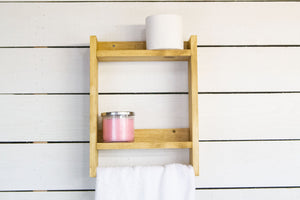 Hanging Shelf with Towel Bar