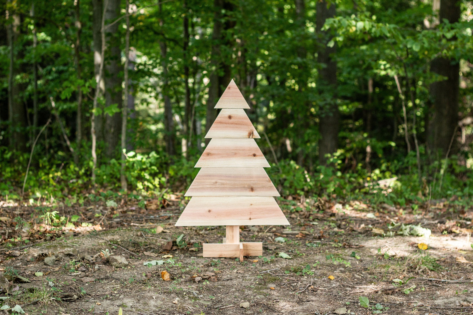 Stand Alone Wood Christmas Tree