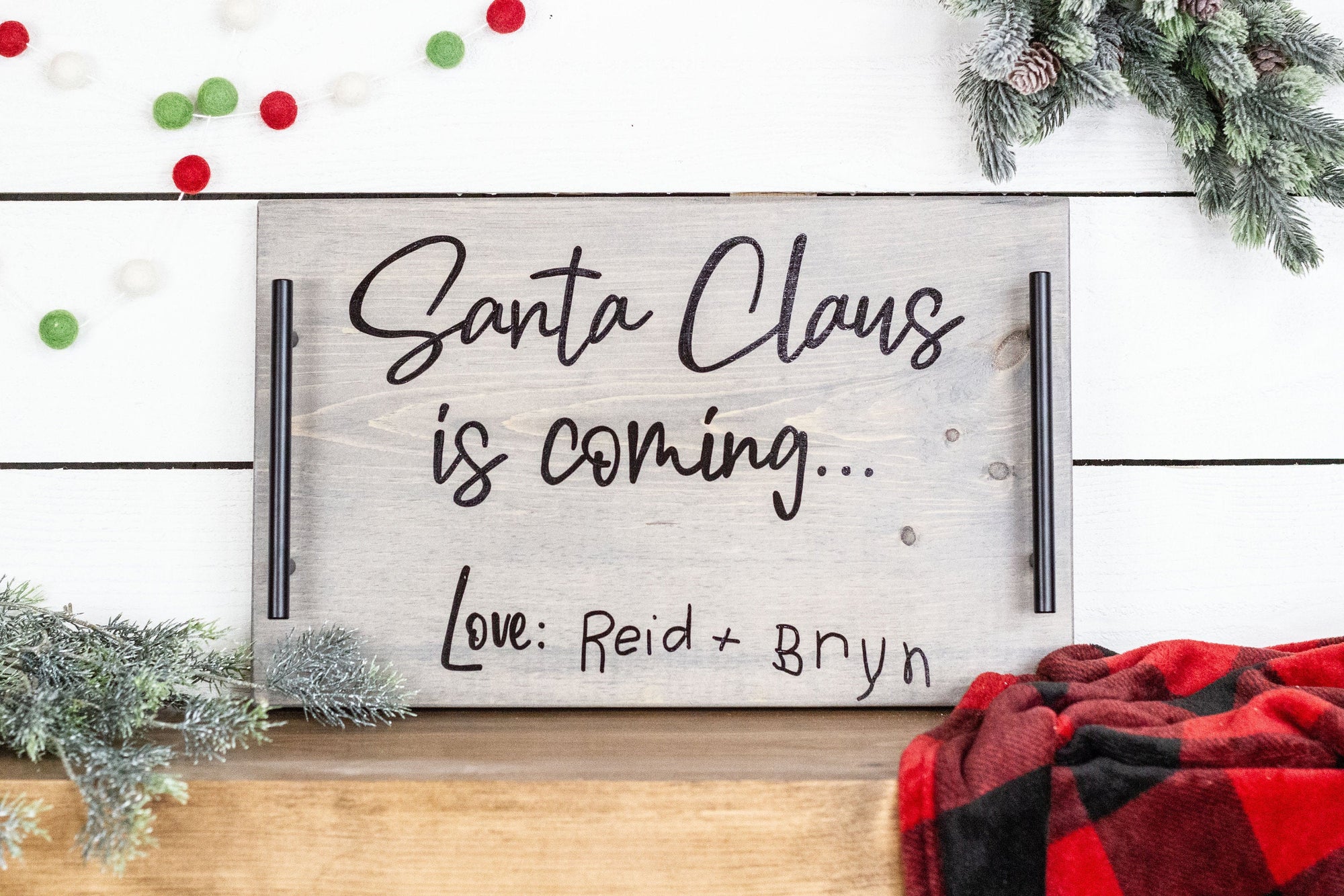 Santa Claus is Coming Christmas Tray