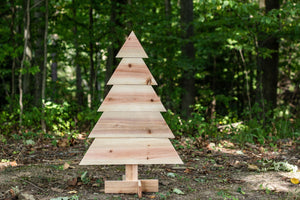 Stand Alone Wood Christmas Tree